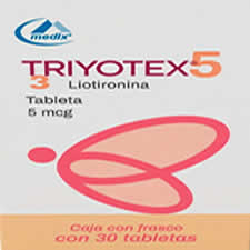 Triyotex (Cytomel) ﻿5mcg 30 caps, Liotironina, T3